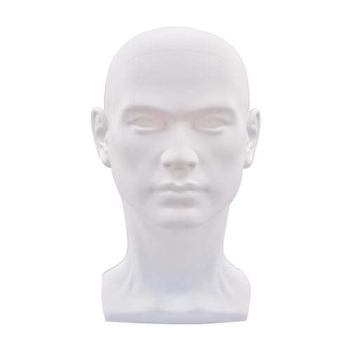 Cabeza de maniquí de peluca para joyería y gafas de hombre 7