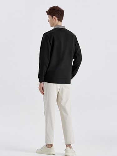 Men's Slim Fit V-Neck Sweater Business Casual Long Sleeve Pullover Soft Knit Top for Office Fall Winter Comfortable Warm2