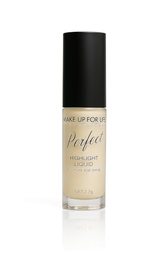 Image of MAKE UP FOR LIFE Perfect Glow Liquid Highlighter - High-Pigment, Dewy Finish, Long-Lasting Radiance for Face, Eyes & Body