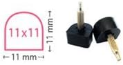 Heeltips Replacement Heel tip u-shaped 11x11 mm