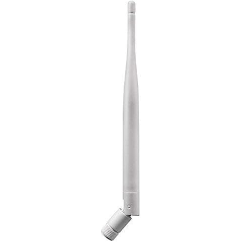 Dericam Universal 2.4G 5dBi WiFi Antenna for Security Camera/Router, WiFi Booster, Removable Antenna, Wireless Range Expander, RP-SMA Female Connector Inside, 5dBi, White Cover