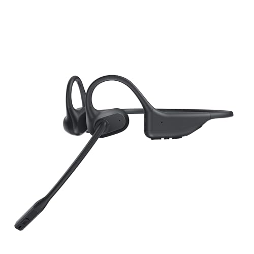 Gixxted Open Ear Headphones with Mic, Bluetooth Headset with Microphone, Dual Connect Bluetooth 5.3 with AI Noise Cancelling Mic & Mute Function, Wireless Headset for Work, Sports, Drive