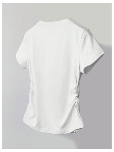 SweatyRocks Girl's Cherry Letter Graphic Tees Slim Fit Crew Neck Short Sleeve Y2K Tops2