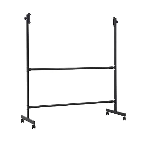 MAXHID Soporte De Metal Móvil Negro con Ruedas, Soporte Universal Ajustable,...