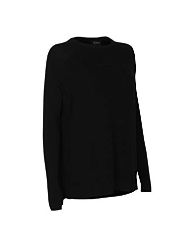 Preisvergleich Produktbild Dilling Damen Strickpullover aus 100% Bio-Merinowolle Schwarz 46