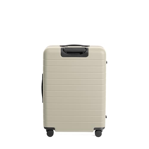 Image of Away Medium Checked Luggage, Lightweight Hard Shell Suitcase with Spinner Wheels, Durable Rolling Luggage, TSA Lock, 26 Inch, Salt White Matte