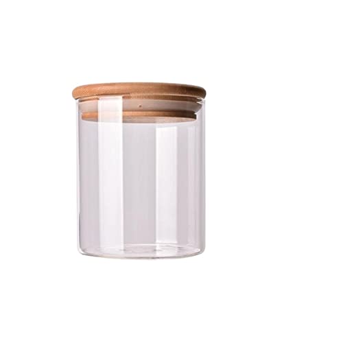 GDQLLT Contenedores de café Clear Glass Jar Sealed Canister Food Storage Container For Loose Tea Coffee Bean Sugar Salt