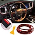 CarFrill Moulding Trim, 5M Electroplating Color Film Car Interior Exterior Decoration Moulding Trim Strip line (Red)