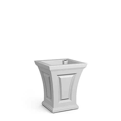 Jardinière en résine blanche Mayne bac à fleurs extérieur durable - 3