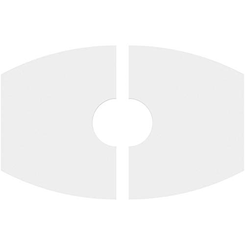 Image of Ekena Millwork CMP24X16KY2-05000 Kailey Architectural Grade PVC Contemporary, Two Piece Urethane Ceiling Medallions 24 inchW x 16 inchH x 5 inchID x 13 inchC x 1 inchP