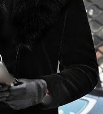 Mens Fur Collar Trench Coat Winter Casual Single Breasted Overcoat Classic Wool Blend Business Peacoat3