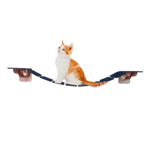 Ponte para Gatos pets Fixa Parede Interno feito mdf 6mm com Pano Carpete