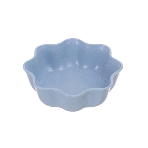ZIGUIhsou-11 Cuenco para salsa Tazón de condimentos for salsa cocina, aceite, sal, flor, seno, platos pequeños en forma plato(Blue)