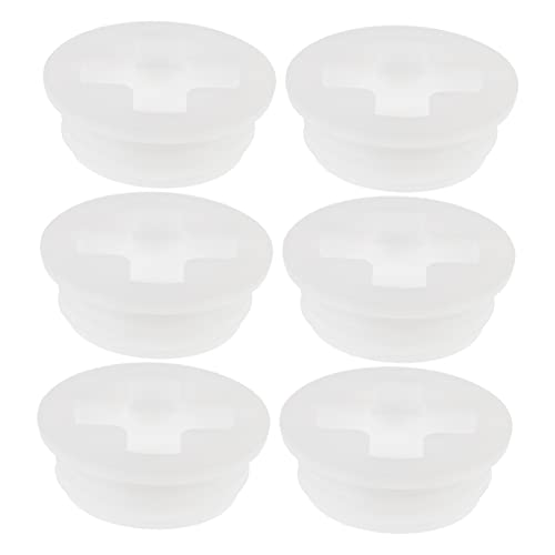 JEWEDECO 6pcs Sturdy Oil Sealing Caps Bung Covers for Drums Leak Design Compatible Chemical and Water Easy to Install