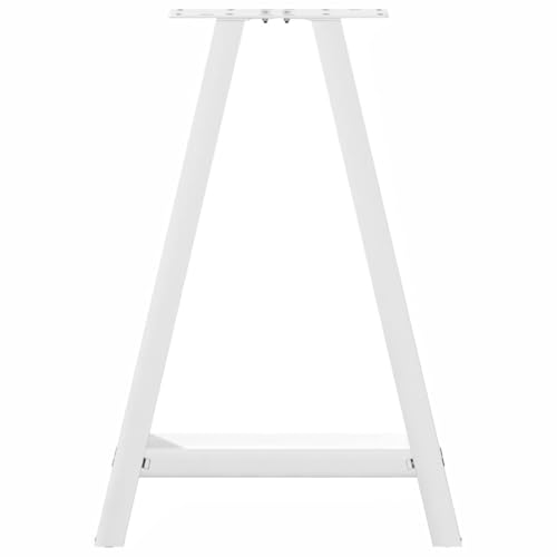 Pieds de table avec nivellement réglable en acier blanc résistant - 5