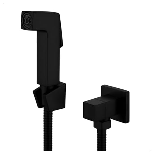 Ducha Higiênica Quadrada Black Matte/preta 1/4v