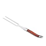 FUNOMOCYA Ergonomic Meat Slicing Fork Bbq Cleaver Turkey Cutter Ham Slicer Comfortable Wooden Handle