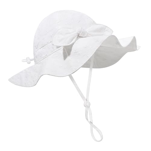 Image of Baby Girl Sun Hat Summer Foldable Beach Hats with UPF50+ Sun Protection Wide Brim Toddler Bucket Hat Cap