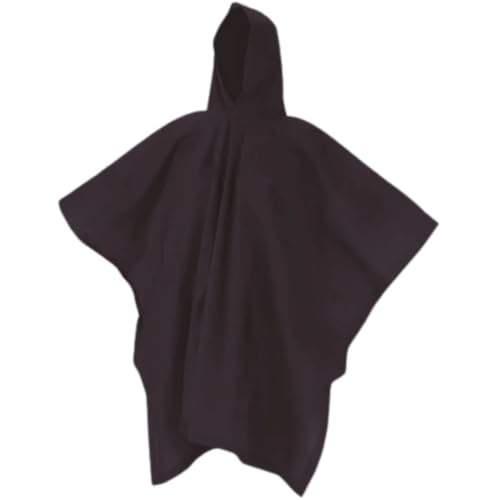 Capa De Chuva Estilo Poncho Preto - Resistente E Reutilizável Unissex - Tam Único. Sem ajustes. A pr