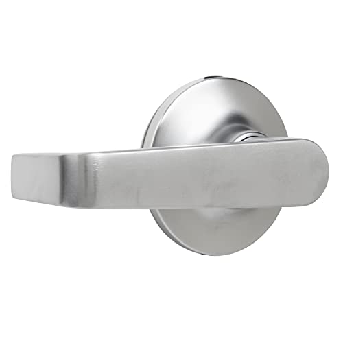 Image of BRINKS Commercial - 4-Pack Light Duty Passage Door Lever, Satin Chrome Finish - Meets ANSI Grade 2 Standards and is ADA Compliant