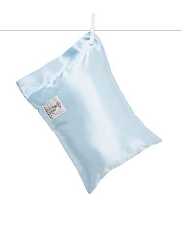 Little Giraffe Satin Decor Pillow - Ultra-Soft Feather Yarn Knit with Elegant Satin Trim - 10" x 13", Blue image 5