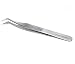 A2Z- High Precision Grade Stainless Steel Lab Tweezers Semi Curved Micro Pointed Tips & Non Slip Grip Labware, Inspection & Repair Tool- For Microscopic & Precision Tasks - 4.5 Inch