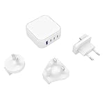 BoxWave Charger Compatible with Panic Playdate - PD miniCube (100W), 100W 3 PD Port Wall Charger International - Winter White - Image 4