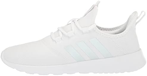 adidas Cloud Foam-Pure Running Shoe, White/White/Silver Metallic, 11 US Unisex Little Kid | Image 7