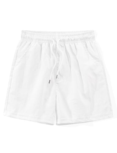 Spring&Gege Boys Nylon Shorts Quick Dry Lightweight Beach Sports Shorts Pull-On Elastic Waist Drawstring