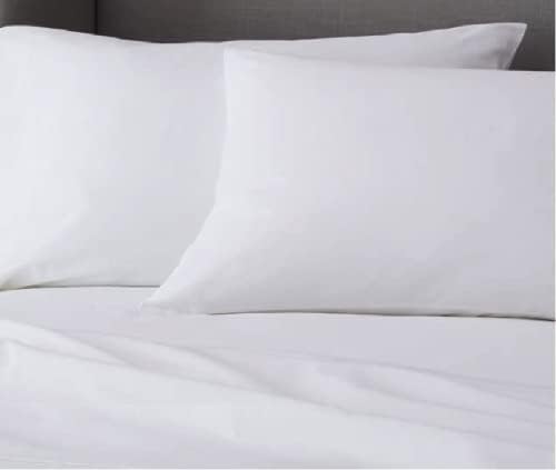 Tri Sew 100% Cotton White Waterbed Sheet Set - Made in The USA (Super Single 48" x 84")