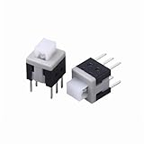 100PCS 5.8X5.8mm 6Pin Push Tactile Power Micro Switch Self Lock On/Off Button Latching Switch