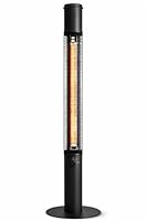 Field & Flame Carmanah Electric Patio Heater 1500W – Freestanding Tower Outdoor Heater with 2 Heat Settings, Carbon Fibre Element & Tip-Over Protection – Black
