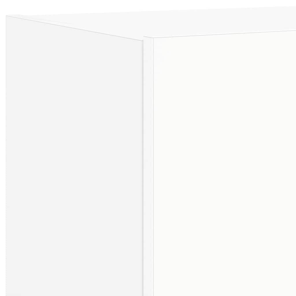 vidaXL TV-Wandschrank mit LED-Leuchten Weiß 80x35x31 cm