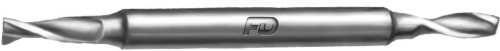 Image of F&D Tool Company 17295-T14 Two Flute Small Diameter End Mill, Double End, High Speed Steel, 1 /8 inch Mill Diameter, 3 /16 inch Shank Diameter, 3 /8 inch Flute Length, 2.25 inch Overall Length