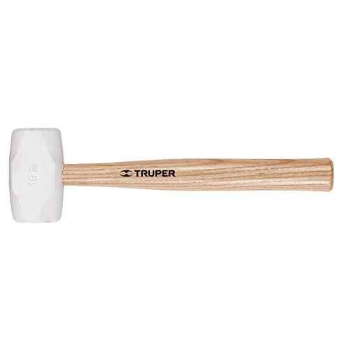 La Mejor Selección de Mazas de madera disponible en línea para comprar. 44 Truper MH-16, Mazo de hule de cabeza blanca, mango antiderrapante, 16 oz