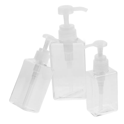 AUTSUPPL Travel Dispensing Bottle Set 3pcs Chrome Soap Dispenser Lotion Bottle Pump Included