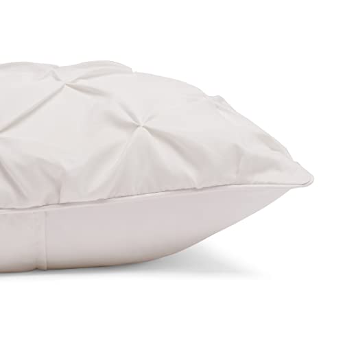 Image of Amazon Basics 2-Piece Lightweight Pinch Pleat All-Season Down-Alternative Comforter Bedding Set with Piped Edges, Twin /Twin XL, Cream