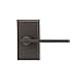 Bravura Hardware 943 Raleigh Lever Passage Lockset with Modern Rectangle Trim Reversible Adjustable Door Handle Lever for Hallway/Office, Oil Rubbed Bronze