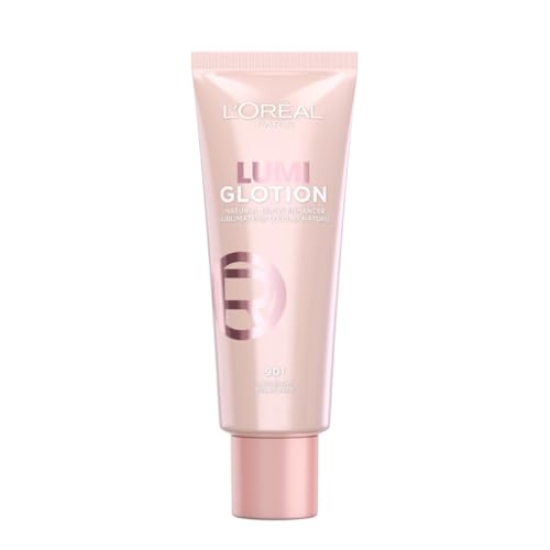 L'Oréal Paris, Iluminador líquido, Ilumina e hidrata al instante, Fórmula todo en uno con manteca de karité y glicerina, Textura ligera, Lumi Glotion, Tono: 901 Fair Glow, 40 ml