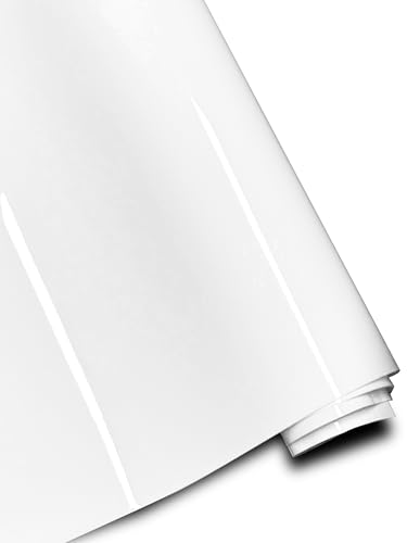 XINXINVibe 1ft x 5ft Gloss White Vinyl Wrap Scratch Resistance Car Wrap for Motorcycles Laptops Cell Phones and Furniture with Air Release Technology (Gloss White)