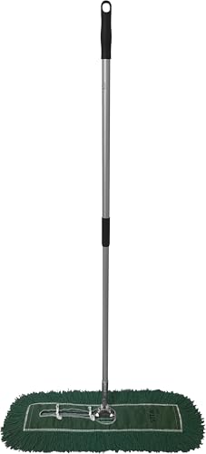 Ultimate Dust Mop Kit: Industrial-Grade Performance, Heavy-Duty Frame, Telescopic Handle - Green 24 Inch