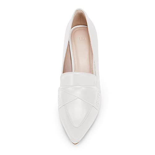Image of Women's Chunky Block Low Heels Pumps Stitching Retro Work Office Dress Shoes