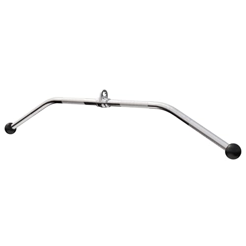 GORILLA SPORTS® Latzugstange - mit Drehgelenk und Gummi-Ballen, 120cm, bis 200kg Belastbar, aus Chrom - Kabelzuggriff, Gerade Bizeps Muskelzugstange, Trizeps Stange, Krafttraining GORILLA SPORTS® Latzugstange - mit Drehgelenk und Gummi-Ballen, 120cm, bis 200kg Belastbar, aus Chrom - Kabelzuggriff, Gerade Bizeps Muskelzugstange, Trizeps Stange, Krafttraining