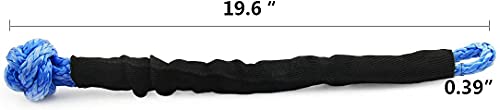 Leadrise Synthetic Soft Shackle Rope 1/2 Inch X 22 Inch (38,000Lbs Breaking Strength) Soft Shackle Recovery Rope For Sailing Suv Atv 4X4 Truck Jeep Recovery Climbing Towing (Blue, 2-Pack) #TOP1