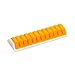 Menolana Fly Fishing Hook Organizer with 11 Slots Container Fishing Lure Hooks Clips Storage Silicone Board, Orange