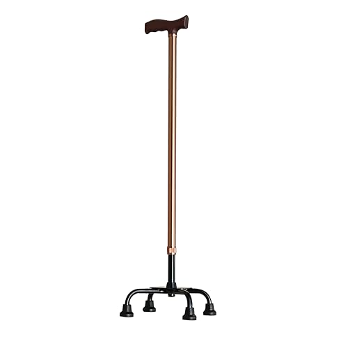 Trister Walking Stick Quad Legs (TS962WSQL) - Aluminium QuadBase Cane Height Adjustable (75.895.8cm) Durable with NonSlip Tips Supports Up to 100kg