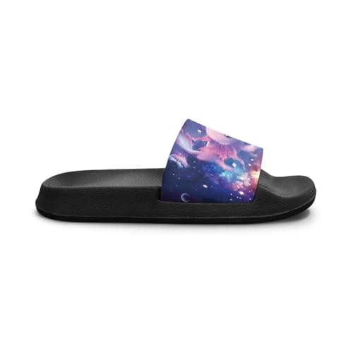 Image of Unisex Slides for Girls Boys Comfortable Slippers Slides Non-slip Shower Shoes House Fashion Thick for Indoor & Outdoor Gifts
