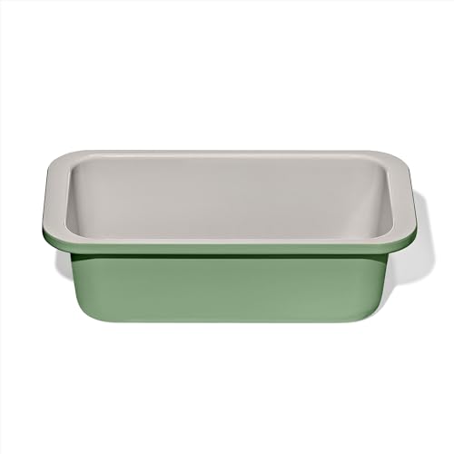 OXO Good Grips Non-Stick Pro Ceramic Coated Metal Bakeware 1 lb Loaf Pan — Basil, Ceramic Baking Tray for Baking Breads, Cakes and Meatloaf