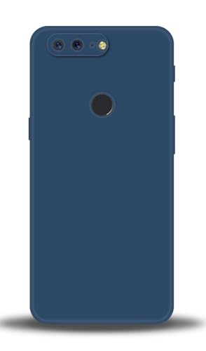 WUACYEAMING Compatible con OnePlus 5T Case, Funda Silicona Premium Líquida Resistente Arañazos, Antihuellas Dactilares, Prueba Golpes Cover Carcasa de TPU-Azul