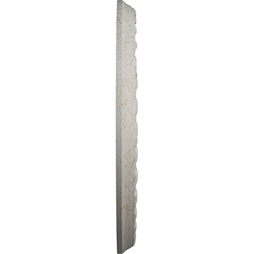 Image of Ekena Millwork CM11PMPCC 11-3 /8 inch x 3-5 /8 inch x 7 /8 inch Palmetto Ceiling Medallion, Pot of Cream Crackle
